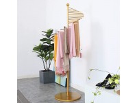 YXX 360° Display Rack Stand for Ties Belts & Scarves Floor Standing Scarf Holders for Closet Metal Sturdy Iron Space Saver Clothes Storage Shelf Color : Gold Size : High 150cm 59 - B3QWY9JPC