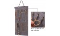 AFUOWER Jewelry Organizer Hanging on Door Wall Mounted Necklace Holder for Girl Women 24 Hooks Organizer for Holding Jewelries 1 Pack Gray - B47G3A02N