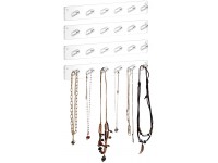 AITEE Necklace Holder Acrylic Necklace Organizer Wall Mounted with 6 Hooks for Hanging Necklace Jewelry Bangles Bracelets and Rings Best Gifts for Girls and Women4 PACK - BX60TDZQ6