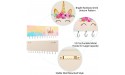 Basumee Jewelry Organizer Wall Mounted for Girls Necklace Holder Wooden with 12 Metal Hooks Rainbow Smile Unicorn - BABYCZ5AO