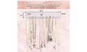 Boxy Concepts Necklace Organizer 2 Pack Easy-Install 10.5x1.5 Hanging Necklace Holder Wall Mount with 10 Necklace Hooks Beautiful Necklace Hanger also for Bracelets Earrings and Keys White - B7TSI97GL