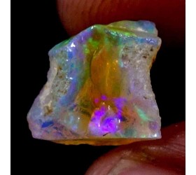 dazzlegems Ultra Fire Opal Rough Gemstone Raw Crystals Gemstone Ethiopian Opal Rock Jewelry Making Supplies Chakra Healing Energy Stone Reiki Meditation Art-Crafts-DIY Stone,04.30Cts, - B64617ASG