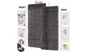 FOREGOER 2PCS Hanging Jewelry Organizer with Zipper Pocket Double Sided 43 Pockets Large Necklace Earring Accessory Holder OrganizerBlack - BQP1EDX7I
