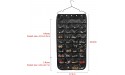 Hanging Jewelry Organizer Double Sided 40 Pockets and 20 Magic Tape Hook Jewelry Organizer Necklace Holder Jewelry Chain Organizer for Earrings Necklace Bracelet Ring with Hanger Black - BKFJI98D1