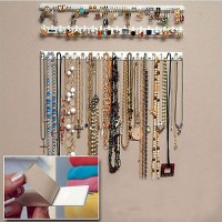 J.C Arts 9 in 1 Adhesive Paste Wall Hanging Storage Hooks Jewelry Display Organizer Necklace Hanger - BOXQP50TS