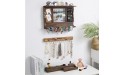 Jewelry Organizer Wall Mounted Wall Jewelry Organizer Wood Hanging Jewelry Organizer Rustic Jewelry Wall Organizer for Earring Studs Rings Necklaces and Bracelet - BL34NST12