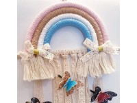 MAOSUO Korean Style Rainbow Hairpin Holder Wall Hanging Hair Clip Bows Accessories Storage Belt Organizer Hanger Decoration Hair Clip Bows Storage Belt - BSHZFUK63