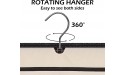 MISSLO Dual-sided Hanging Jewelry Organizer with 40 Pockets and 20 Hook & Loops Closet Necklace Holder for Earring Bracelet Ring Chain with Rotating Hanger Beige - BQ1EG5WRV