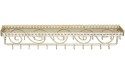MyGift Gold-Tone Metal Wall-Mounted Jewelry & Cosmetics Shelf with 25 Necklace Hooks - BKA0365RH