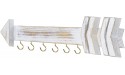 MyGift Whitewashed Wood Wall Jewelry Organizer Arrow Design Necklace Hanging Rack with 6 Hooks - B9U6CGVIE