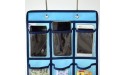 NIMES Hanging Closet Underwear Sock Jewelry Storage Over The Door Classroom Cell Phone Calculator Organizer Clear Pockets BLUE-12 & 9 Pockets Pack - BB5PD6OWF