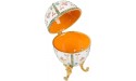 QIFU-Hand Painted Enameled Faberge Egg Style Decorative Hinged Jewelry Trinket Box Unique Gift for Home Decor - BH09OQTR3