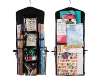 Regal Bazaar Double-Sided Hanging Gift Bag and Gift Wrap Organizer Black - B0WRZM12G