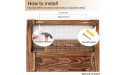 Tikea Rustic Jewelry Organizer Large Hanging Jewelry Holder 32.3 x 11.8 IN Wall Mounted Earring Storage Rack Wood Stand for Bracelet Necklace Ring w 39 Hooks Velvet Section Cork Board - BNGLOIS3T