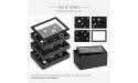 Vlando Medium Stackable Jewelry Organizer Tray High-Capacity Jewelry Drawer Dresser Storage Organizer Display Tray Box Case Holder for Earring Ring Necklace Medium 4 in1 Black - B2MLH9ZYC