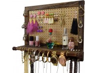 Wall Jewelry Organizer I Rustic Wall Mounted Jewelry Organizer I Wall Hanging Jewelry Organizers For Display Earring Necklace Bracelets Accessories I Best Gifts Ideas for Her Wife Girlfriend Mom - B86TDTDF6