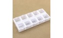 Wonfirst 10 Grid Plastic Storage Case Box for Small Things Fashion Jewelry Screw Beads - BSG95VZHB