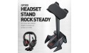 Fmystery Headphone Stand Desktop Gaming Headset Holder Hanger Aluminum Alloy Display Stand for All Headsets Suitable for Gamer Desktop Table Gamer Accessories Gift for Men Black One Size - B1E4Z0ZSN