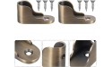 Metal Closet Rod End Supports: 4 Pcs Zinc Alloy Closet Rod Holders Supports Closet Rod Socket Flange Base Bronze - BIJFH03JC