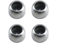 T Tulead Small Closet Pole Sockets Stainless Steel Flange Rod Holder Curtain Rod Support Bracket 19mm Inner Diameter Wardrobe Rod Flange Holder Pack of 4 with Screws - B5SOMPY33