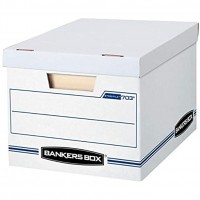 Bankers Box 703 Letter Legal 10x12x15 Basic-Duty Storage & File Boxes w Lift-Off Lids Pack of 10 - BTUWFMGIN