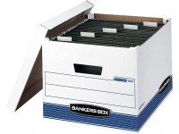 Bankers Box HANG'N'STOR Medium-Duty Storage Boxes FastFold Lift-Off Lid Letter Legal 4 Pack 00785 - B7I9XVOJK