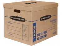Bankers Box SmoothMove Classic Moving Boxes Tape-Free Assembly Easy Carry Handles Large 21 x 17 x 17 Inches 5 Pack 7718201 - BYVHZELFB