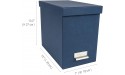 Bigso John Fiberboard Label Frame Desktop File Storage Box 10.2 x 7 x 13 in Blue - BHM6MD1UD