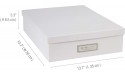 Bigso Oskar Fiberboard Label Frame Document Letter Box 3.3 x 10.2 x 13.8 in White - BU1YLM4AF