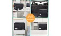 COZYZOOM File Box with Lock Fireproof Document Organizer Box Collapsible Storage Filing Box with Zippers Office Home Safe File Box for Hanging Letter Legal Folders （Black） - BGFZK2C67