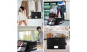 File Box with Lock Fireproof Box File Storage Organizer with Zippers Collapsible Document Box Filing Box with Handle,Portable Home Office Safe Box for Hanging Letter - BQU0DM2RD