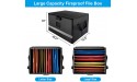 File Box with Lock HugeHard Collapsible Fireproof Document Box File Organizer Box for Letter Legal Folder Certifications Books Portable Document Fireproof Storage Box with Handle for Home and Office - BLQH33S1P