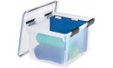 IRIS USA 32 Quart Weathertight Plastic Storage Bin Tote Organizing Container with Durable Lid and Seal and Secure Latching Buckles 4 Pack - BPK226FP3
