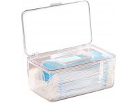 Mask Storage Box with Lid Transparent Mask Storage Case Openable Mask Storage Box Organizer Multifunctional Mask Dispenser for Home Office Car Schools Churches Gyms - BC7KT92IM