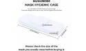 Nunubebe Mask Potable Storage Case White | Face Mask Holder | Face Mask Case | Face Mask box | Face Mask Storage case | Mask Clips | Mask Container - B0ROC4JR1