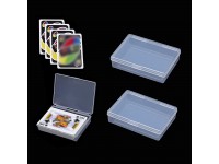 Playing Card Case 3Pcs Plastic Empty Playing Card Box Holder Storage Organizer Snaps Closed for Standard 3.5X2.5 Inch Poker Size Card Internal Card Game Case Size is 3.6X2.6X0.8 inchNO CARDS - BKBX1ZIA5