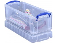 Really Useful Box Plastic Storage Box 6.5 Liters 17 1 2" x 7" x 6 1 4" Clear - BLAR3XU3H