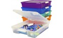 Storex Classroom Student Project Box 15.25 x 13.25 x 3.25 inches Assorted Tints 5-Pack 63202U05C standard sized - BK12B1V14