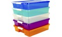 Storex Classroom Student Project Box 15.25 x 13.25 x 3.25 inches Assorted Tints 5-Pack 63202U05C standard sized - BK12B1V14