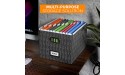 Trizo Collapsible File Storage Organizer Box Decorative Home & Office Portable Filling System for Documents Set of 2 - BH4BAUNYN