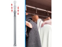 18 to 30 inches Adjustable closet Rod Wall mounted hanging Rod for closet Premium 304 Stainless Steel closet Pole closet Bar with socket set for Wardrobes,small - B7Z3NQ95X