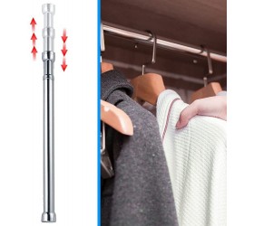 18 to 30 inches Adjustable closet Rod Wall mounted hanging Rod for closet Premium 304 Stainless Steel closet Pole closet Bar with socket set for Wardrobes,small - B7Z3NQ95X