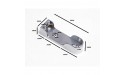 40 Wardrobe SOCKETS Chrome Plated Metal TOP FIT Oval 65MM L for 16MM Rod - BB4OEJXNO
