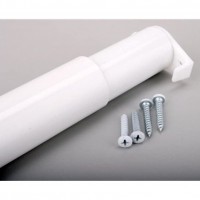 48in. to 72in. White Adjustable Closet Rod RP0021-48-72 - BOO3TH82W