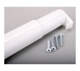 48in. to 72in. White Adjustable Closet Rod RP0021-48-72 - BOO3TH82W