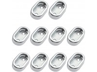 Angoily 10pcs Wardrobe Clothes Rod Holder Clothes Rail Holders Wardrobe Fitting Seat Accessories  Silver  - BHWPKB59U