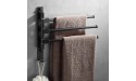DOITOOL Swing Out Towel Bar Space Aluminum Towel Rack Towel Hanger Holder 3 Arms Wall Mounted Towel Rack for Toilet Bathroom Kitchen Black - B5URHY5DE