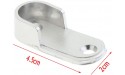gazechimp 16mm Diameter Wardrobe Rod Flange Holder Silver Thicken - BDOMVYSR5