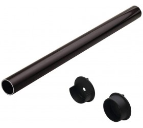 Hafele Closet Rod Round with End Supports Synergy Collection Dark Oil Rubbed Bronze 23 3 4 - BR87BPGE2