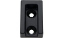 LC LICTOP Square Closet Rod End Supports Flanges Fit Pipe Max: 12mm 0.47,Matte Black,4pcs - BU4ON34LL